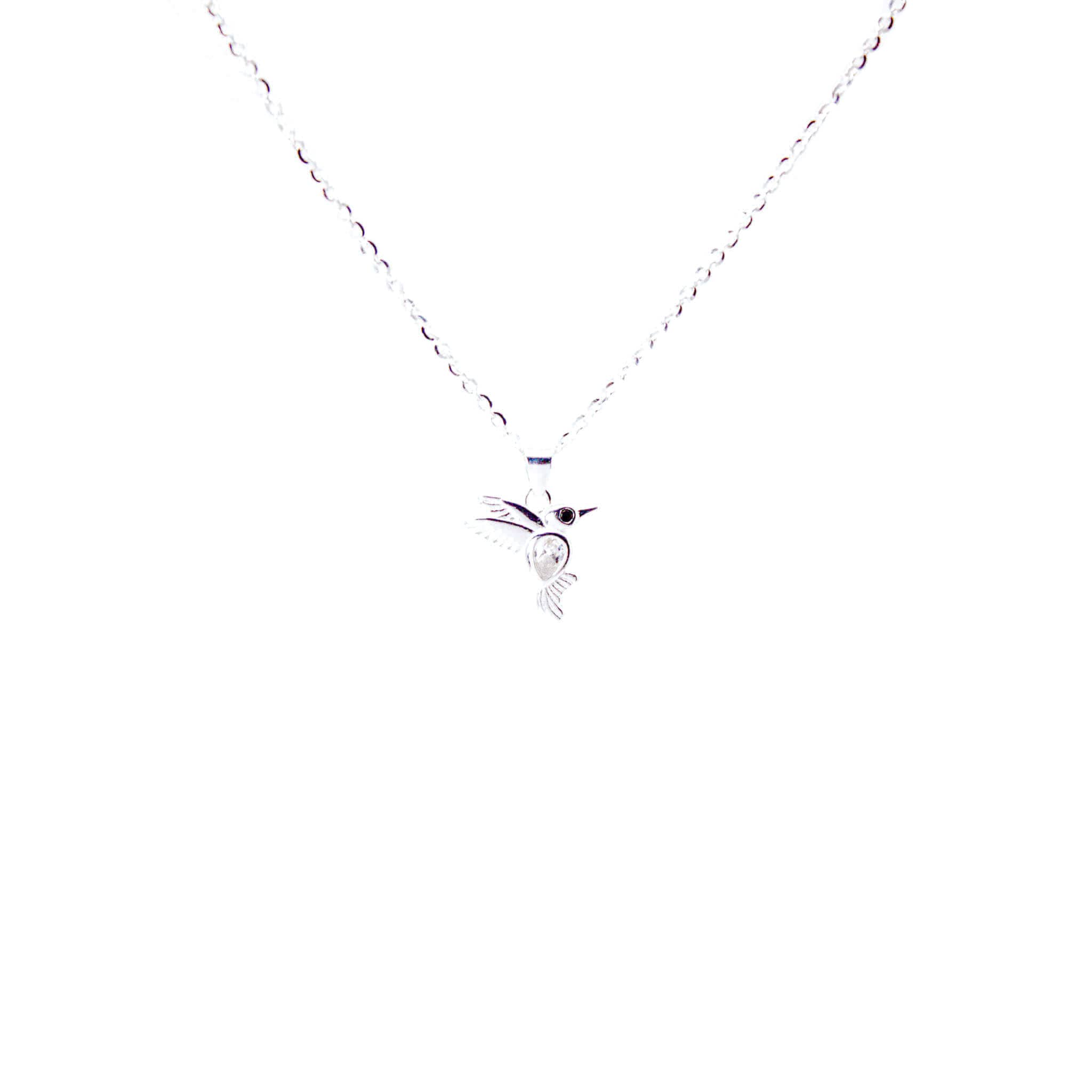 Collar Plata 925 Colibrí con circones